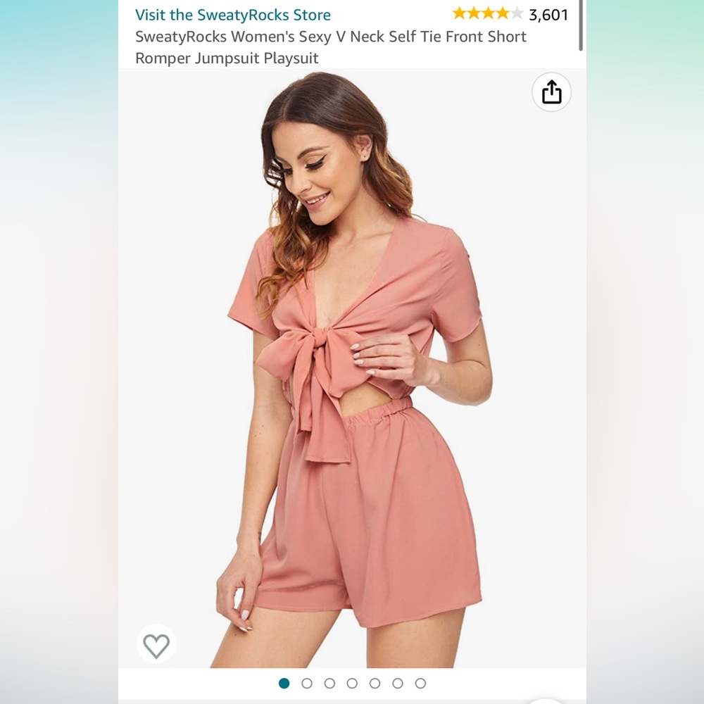 Pink Bow Romper